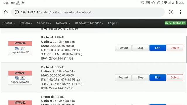 Quay pppoe nhiều wan ảo trên 1 wan vật lý trên openwrt (test) смотреть онлайн