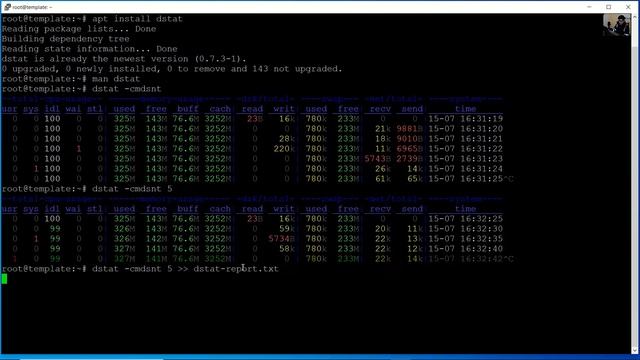 dstat - Traffic and Resources Monitor - Create Log File смотреть онлайн