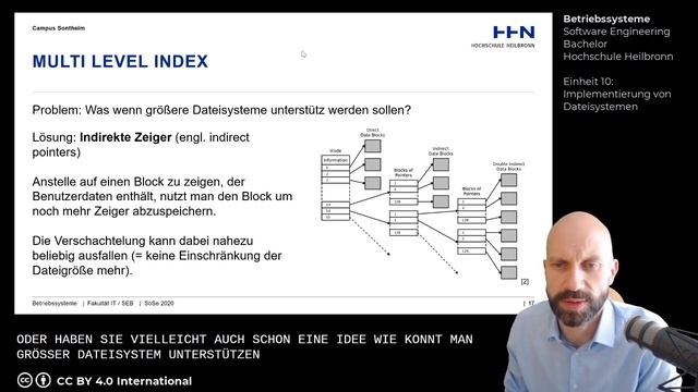 Betriebssysteme - Einheit 10: Implementierung von Dateisystemen смотреть онлайн