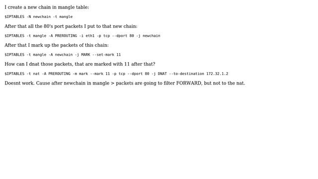 Unix & Linux: iptables mangle table with custom chain смотреть онлайн