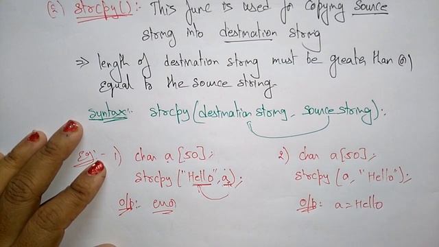strcpy in c programming | string library function | смотреть онлайн