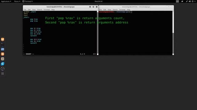 GAS x64 GNU Assembler arguments tutorial in Linux смотреть онлайн