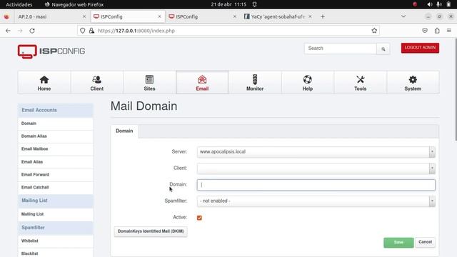 #25 - ISPConfig configurar el servidor de Correo смотреть онлайн