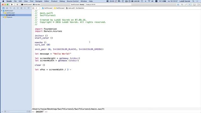 Swift and NCurses tutorial смотреть онлайн