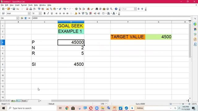 GOAL SEEK IN OPEN OFFICE || CLASS 10 || смотреть онлайн