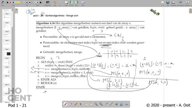 [Pod i - 22] Zoek en sorteeralgoritmes - Merge sort b смотреть онлайн