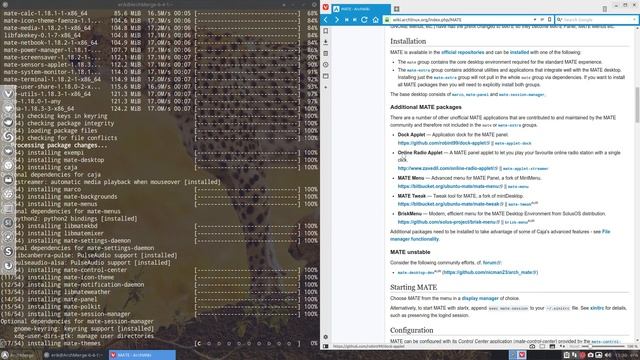ArchMerge : 220 how to install more desktop environments on ArchMerge - example Mate 1/2 смотреть онлайн