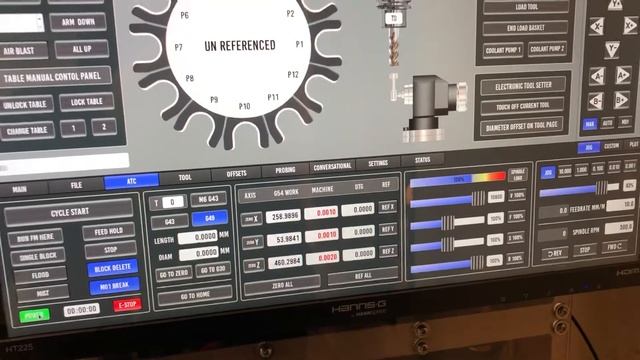 Starting up linuxcnc and initialising the atc widget смотреть онлайн