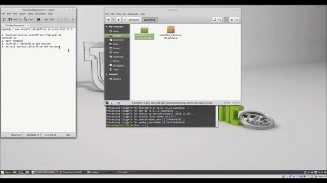 Install LibreOffice on Linux Mint 17.3 смотреть онлайн