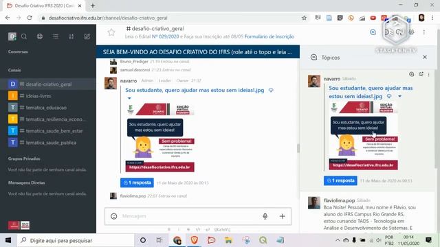 Tutorial da Plataforma RocketChat - Prof. Danilo Mattes Navarro Filho (Campus Viamão) смотреть онлайн
