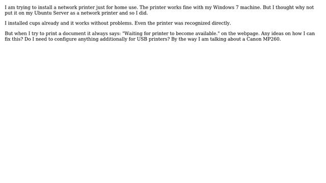 Ubuntu: CUPS - Print Job is received but not printing смотреть онлайн