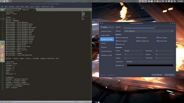 ArcoLinux : 1309 ArcoLinux Tweak Tool - oblogout config смотреть онлайн