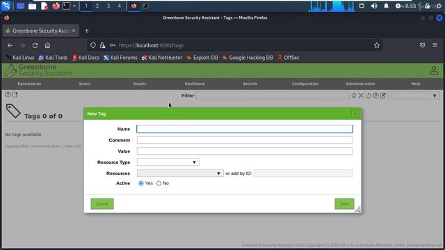 how to configure tags in openvas tool in kali linux смотреть онлайн