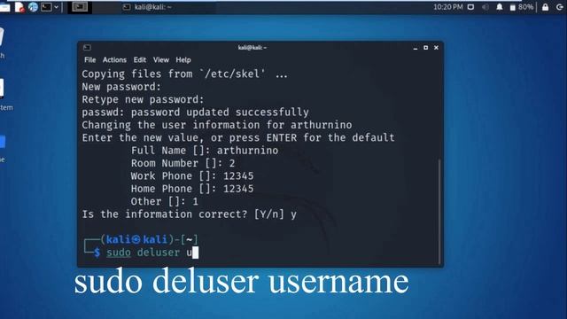 How to Add Delete Change User Password Kali Linux смотреть онлайн
