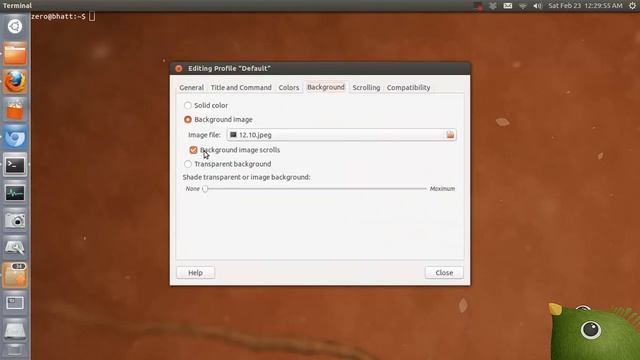 How to apply an image as background in terminal in Ubuntu смотреть онлайн