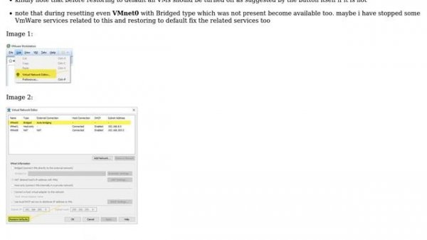 vmware workstation - cannot change network to bridged (3 Solutions!!)