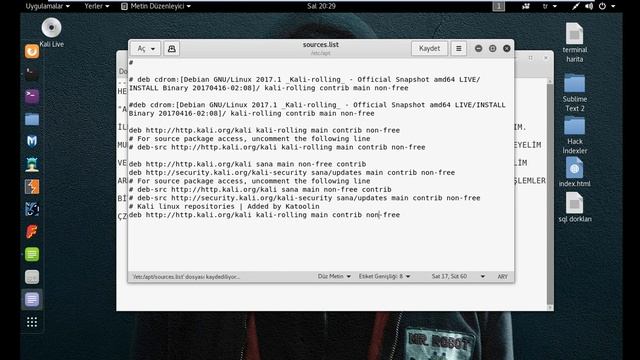 Kali Linux "apt-get install" İndirme Sorunu Çözümü смотреть онлайн