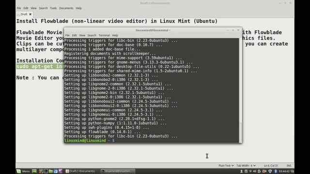 Install Flowblade (Non-linear movie editor) in Linux Mint (Ubuntu) смотреть онлайн