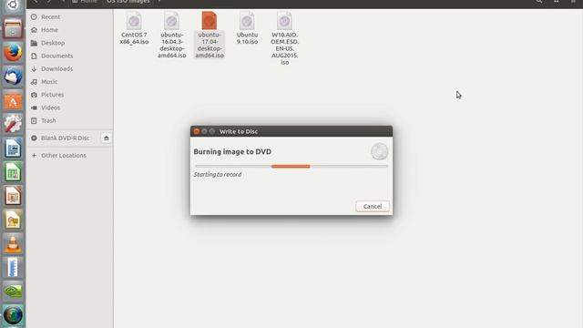 Burn any ISO image on Ubuntu смотреть онлайн
