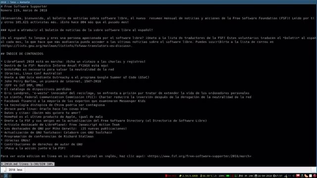 Usando el comando less en GNU/Linux смотреть онлайн