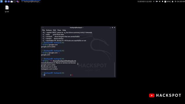 Kali Linux Tools (All) : Episode 7 | Information Gathering |Live Host Identification| fping | Tamil смотреть онлайн