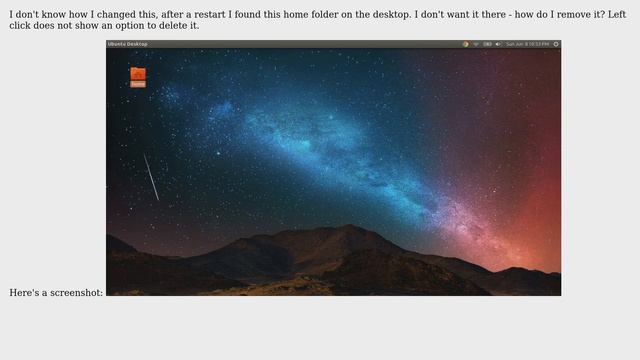 Ubuntu: How do I remove home folder from the desktop? смотреть онлайн