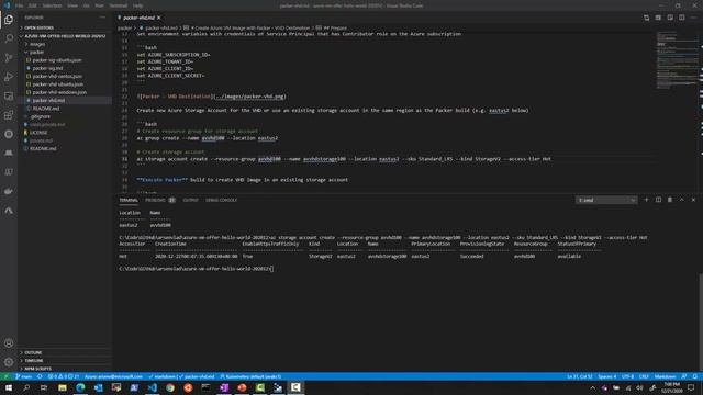 Create Azure VM image for Azure Marketplace Virtual Machine Offer using Packer with VHD destination смотреть онлайн