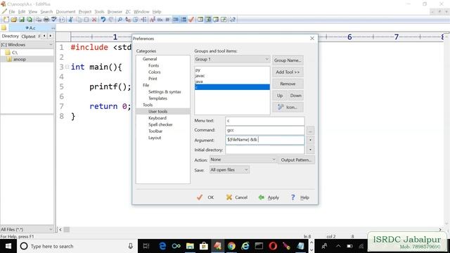Compile and Run C Programs using EditPlus смотреть онлайн
