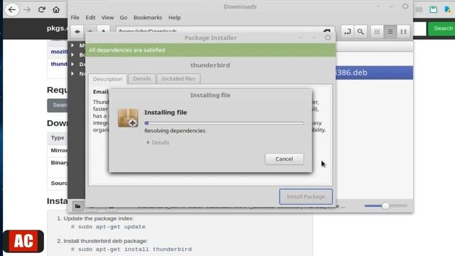 Linux Mint Cinnamon - Install Thunderbird 68.7 with Debian Package смотреть онлайн
