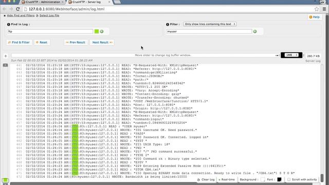 CrushFTP Log Viewer смотреть онлайн