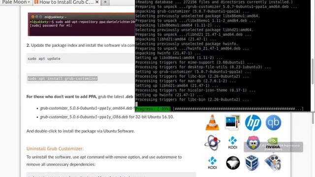 How To Install Grub Customizer  And Using Ubuntu ,Lubuntu 17.10