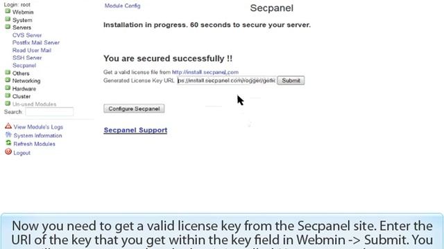 Secpanel installation via Webmin | Secpanel module for Webmin смотреть онлайн