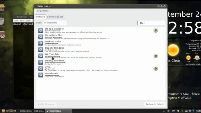 MakuluLinux Cinnamon Debian Edition Preview смотреть онлайн