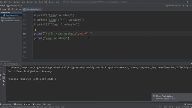 11-) (Python Kursu) - print fonksiyonunun argümanları смотреть онлайн