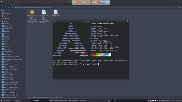 ArcoLinux : 2475 Carli 11 - Changing the correct icon for our grub theme смотреть онлайн