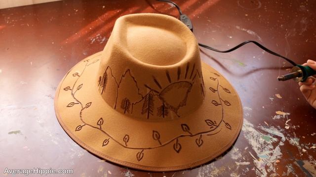 WOOD BURNING A FELT HAT - My Top Tips and Tricks!! смотреть онлайн