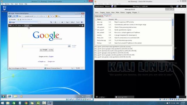 ettercap how to redirect website on kali смотреть онлайн