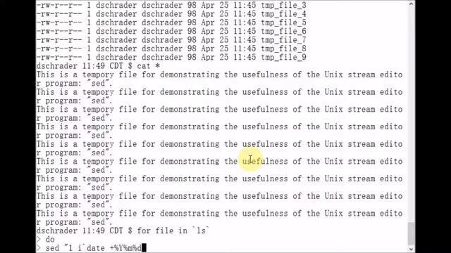 GNU/Linux - Prepend Today's Date to Multiple Files Using sed. смотреть онлайн