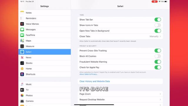 HOW TO ENABLE OR DISABLE SAFARI PREVENT CROSS SITE TRACKING IN IPADOS 13.6 (IPAD) смотреть онлайн