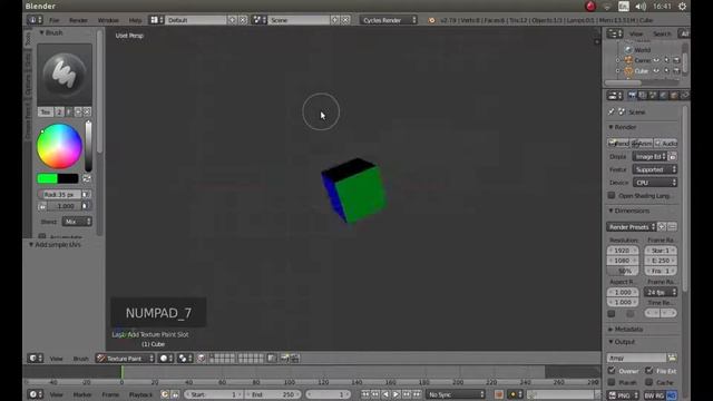 Blender Tutorial: Basic Color Paint And Render Visible In Cycles Render смотреть онлайн