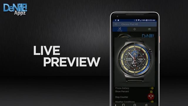 Chrono Flat HD Watch Face, Widget & Live Wallpaper смотреть онлайн