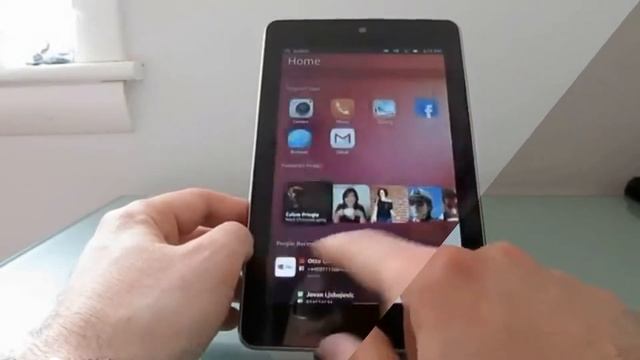 Touch Google Nexus 7 preview with Ubuntu 13.04 смотреть онлайн