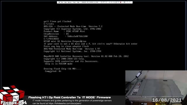 How To Flash The H310 H710 Raid Controllers To IT mode Firmware смотреть онлайн