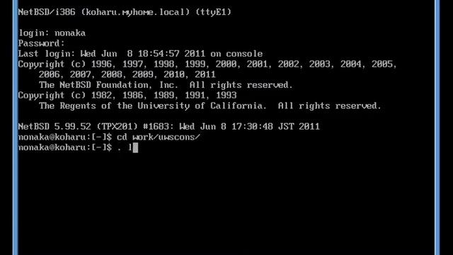 uwscons on NetBSD/i386 with VGA_RASTERCONSOLE смотреть онлайн