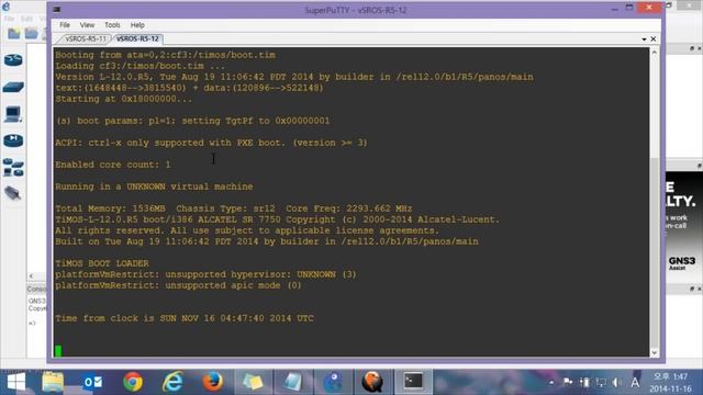 How to install Alcatel-Lucent SROS on GNS3 1.1 Version clip1 смотреть онлайн