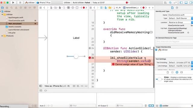 How to code for UISlider Tutorial iOS Swift | iOS Development смотреть онлайн