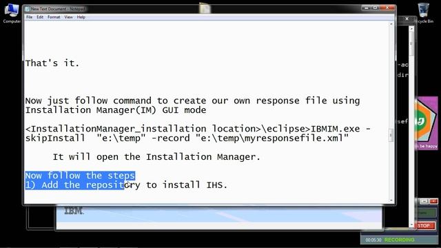 install IBM HTTP Server v 8 5 in silent mode using responefile on windows смотреть онлайн