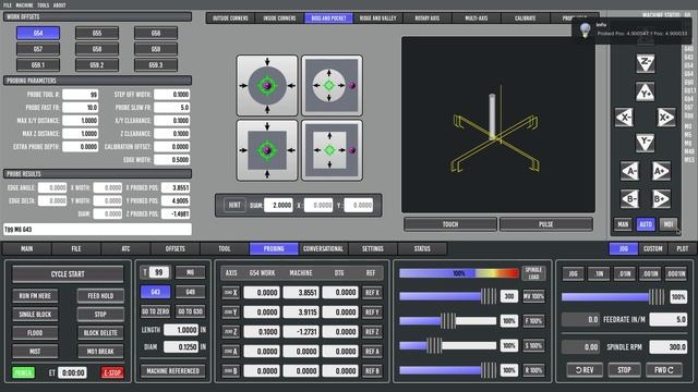 QtPyVCP Probe Basic LinuxCNC probing round boss смотреть онлайн