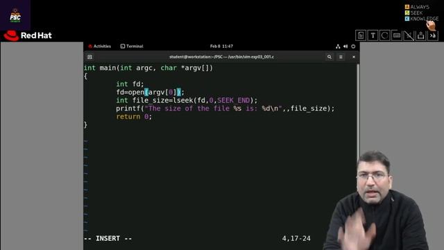 Lab Exp 03:: Taking file as a command line argument and printing the file size on screen. смотреть онлайн