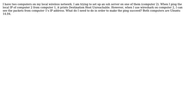 Destination Host Unreachable on local wireless network смотреть онлайн